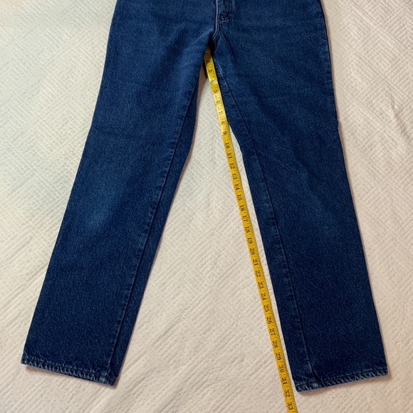 VTG L.L. Bean Flannel Lined Boyfriend Style Jeans, Red Tartan Plaid, Women’s 12 - Picture 15 of 16